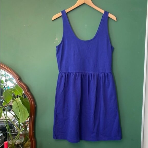 J. Crew Dresses & Skirts - J. Crew Women's L CobaltBlue Sleeveless Scoop Neck Sundress Button Back Detail